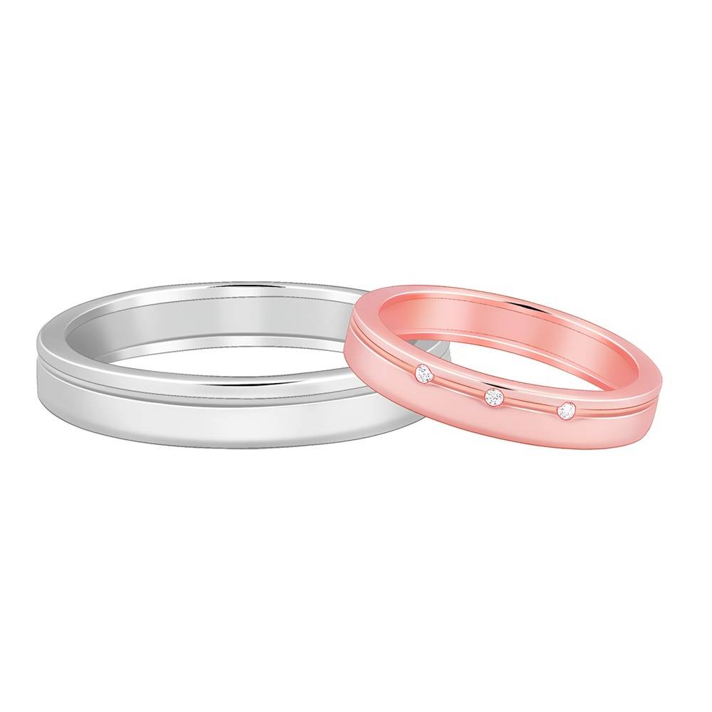 Giva 925 Silver Dual Tone Soulbound Couple Band,Male Ring: Indian - 20,Female Ring: Indian - 12| Gifts For Couples |  : R02220