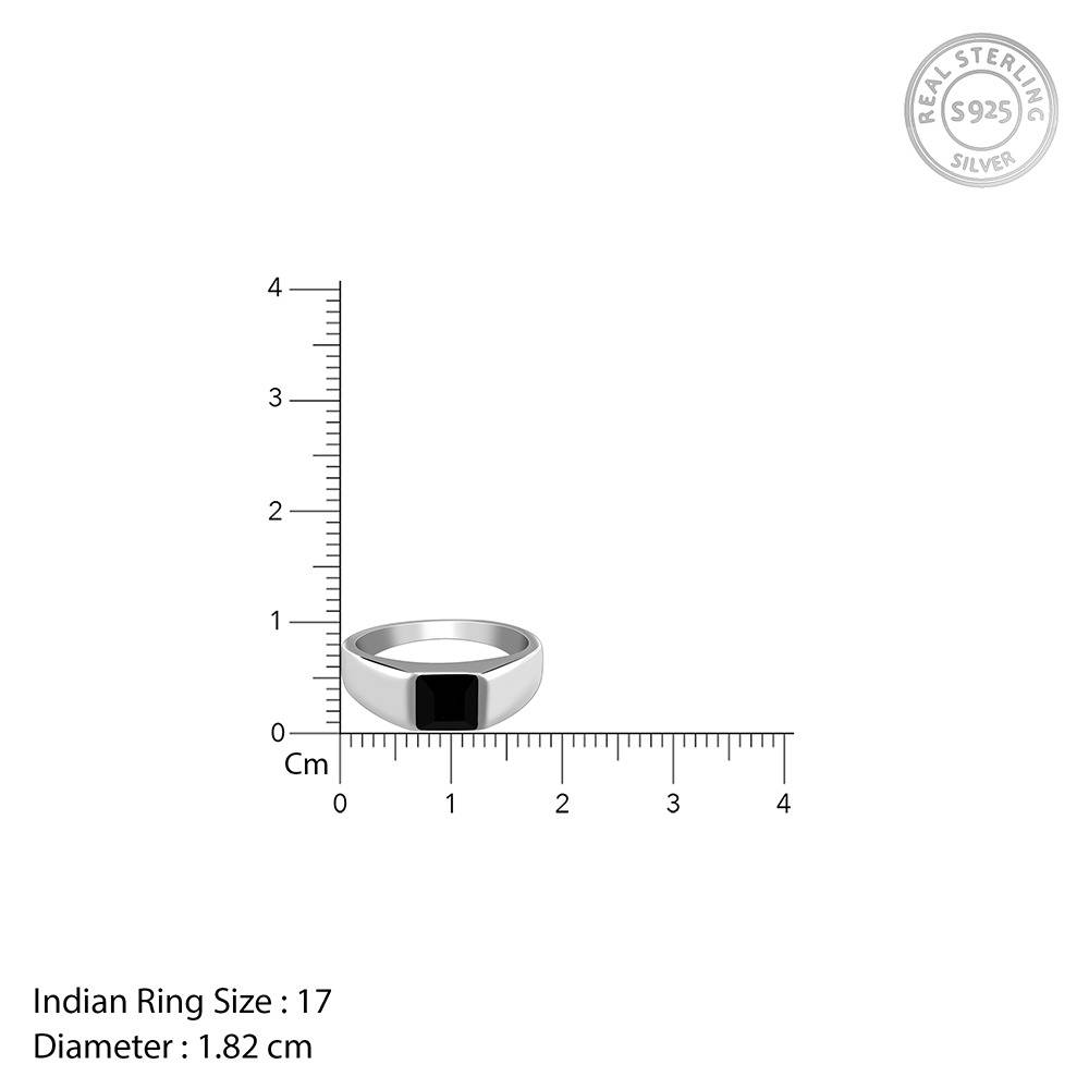 925 Silver Prince Onyx Ring For Him|Gifts For Men & Boys| With Certificate Of Authenticity And 925 Stamp | 6 Months W : R02513