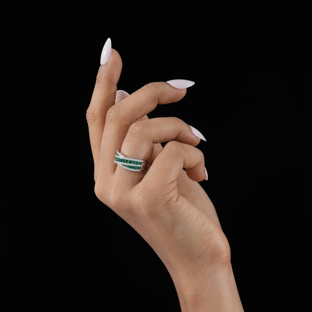 Criss Cross Ring : R03521-E