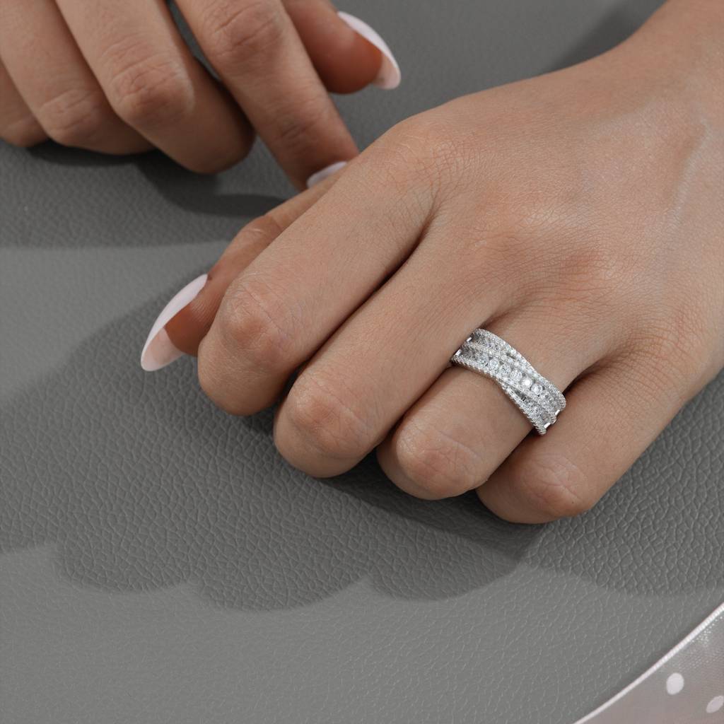 Criss Cross Ring : R03521-W
