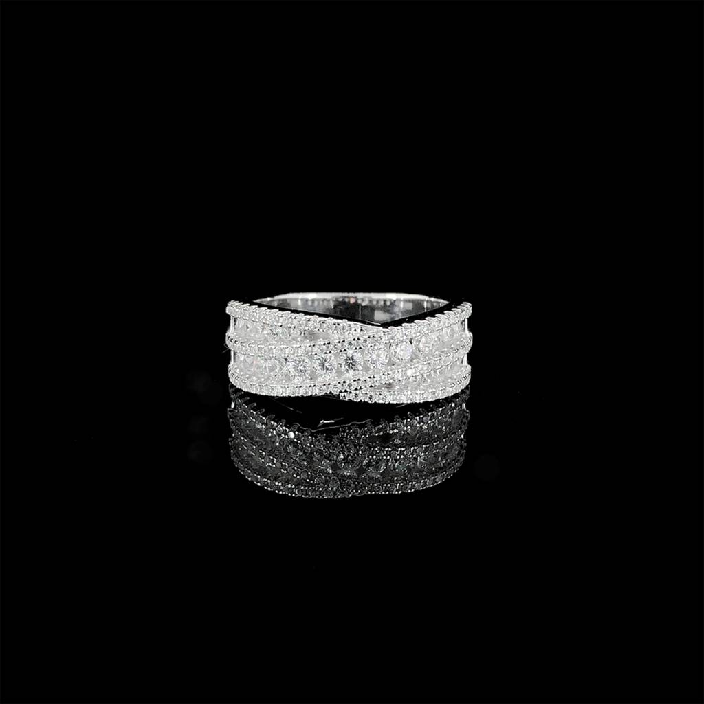 Criss Cross Ring : R03521-W