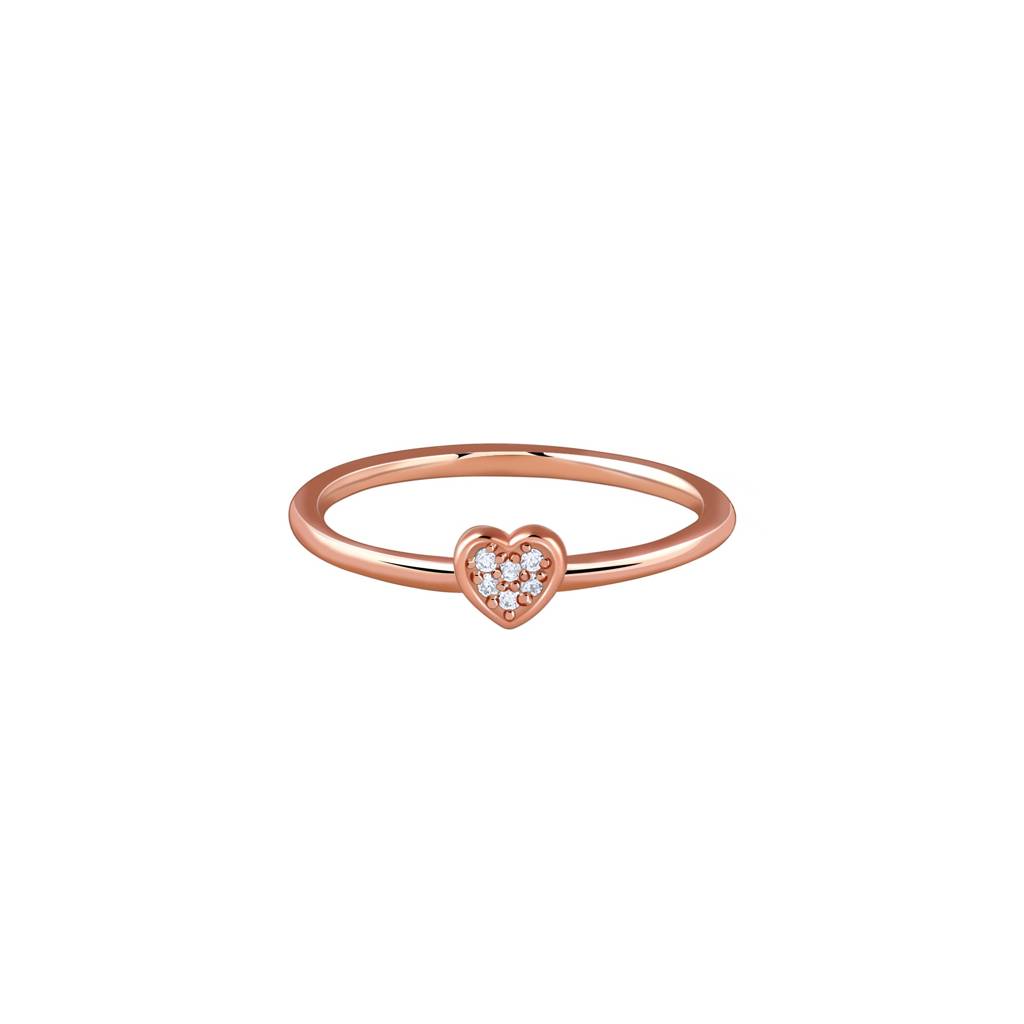 925 Silver Rose Gold Love Vow Ring,Fixed Size, Indian -12|Gifts For Women And Girls | With Certificate Of Authenticit : R03540