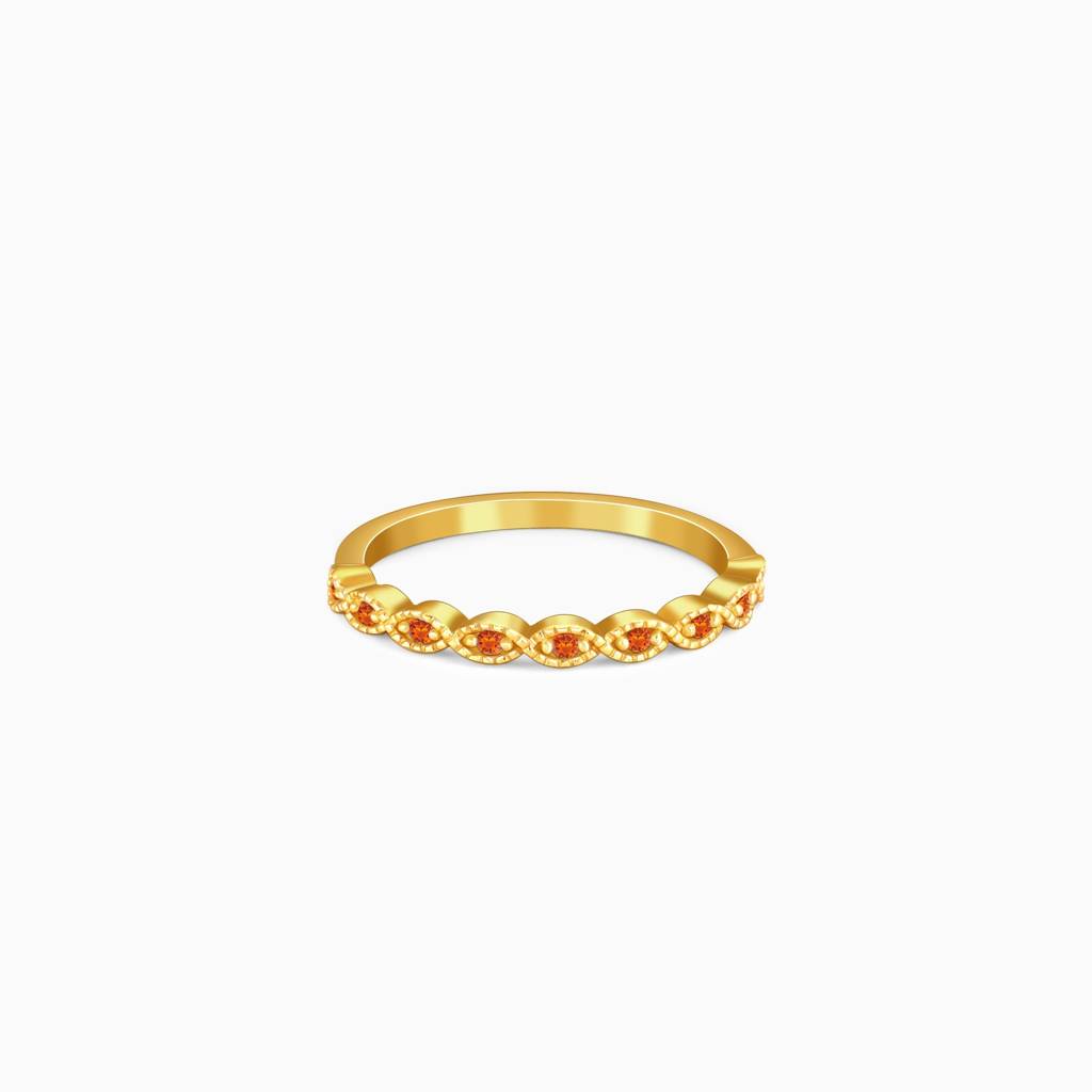 925 Silver Golden Pele Ring,Fixed Size, Indian-12|Gifts For Women And Girls | With Certificate Of Authenticity And 92 : R03576