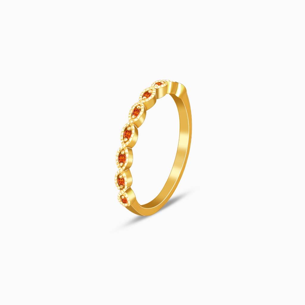 925 Silver Golden Pele Ring,Fixed Size, Indian-12|Gifts For Women And Girls | With Certificate Of Authenticity And 92 : R03576