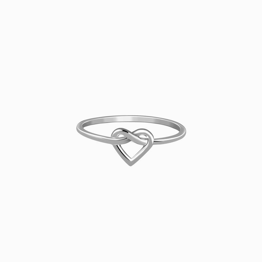 925 Silver Love Knot Ring,Fixed Size, Indian -12|Gifts For Women And Girls | With Certificate Of Authenticity And 925 : R03603