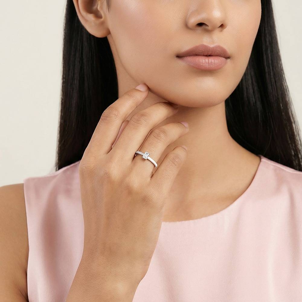 925 Silver Cute Girl Stack Rings, Fixed Size, Indian -12|Gifts For Women And Girls | With Certificate Of Authenticity : R03651