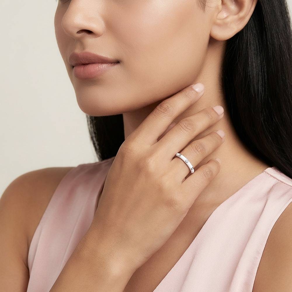 925 Silver Cute Girl Stack Rings, Fixed Size, Indian -12|Gifts For Women And Girls | With Certificate Of Authenticity : R03651