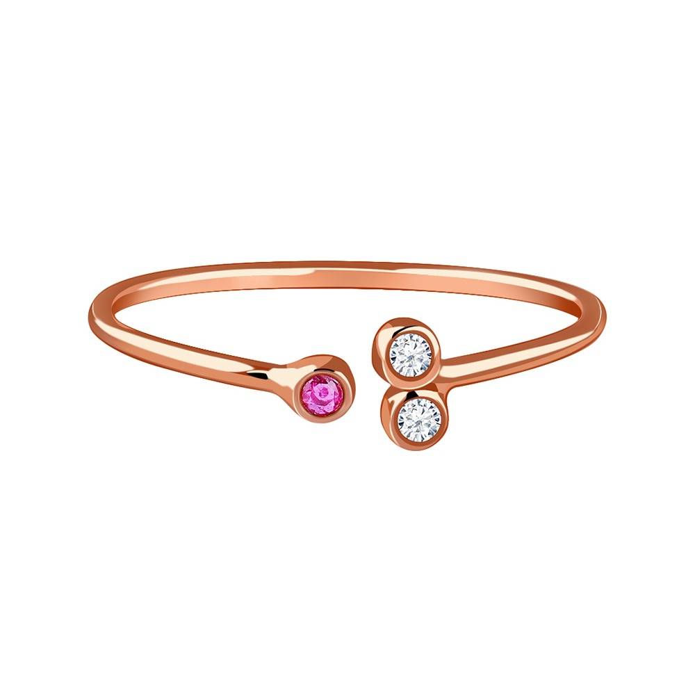 925 Silver Rose Gold Trinity Ring (Size 12), Adjustable|Gifts For Women And Girls | With Certificate Of Authenticity  : R03655