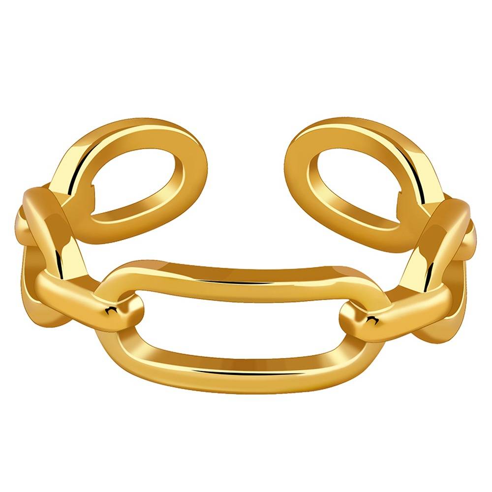 925 Silver Golden Toggle Adjustable Ring,Adjustable, Indian - 12|Gifts For Women And Girls | With Certificate Of Auth : R03662