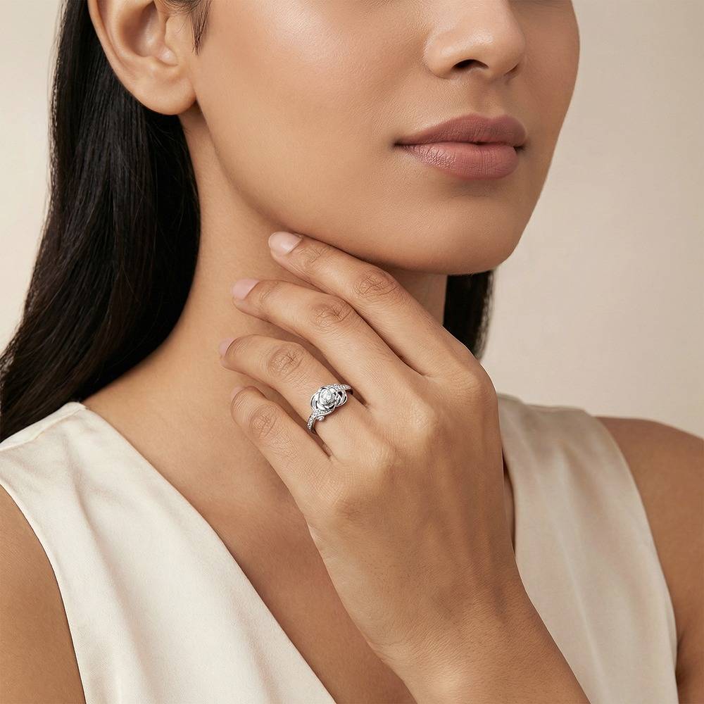 Roseglow Ring, Indian - 12|Gifts For Women And Girls | With Certificate Of Authenticity And 925 Stamp | 6 Months Warr : R03687