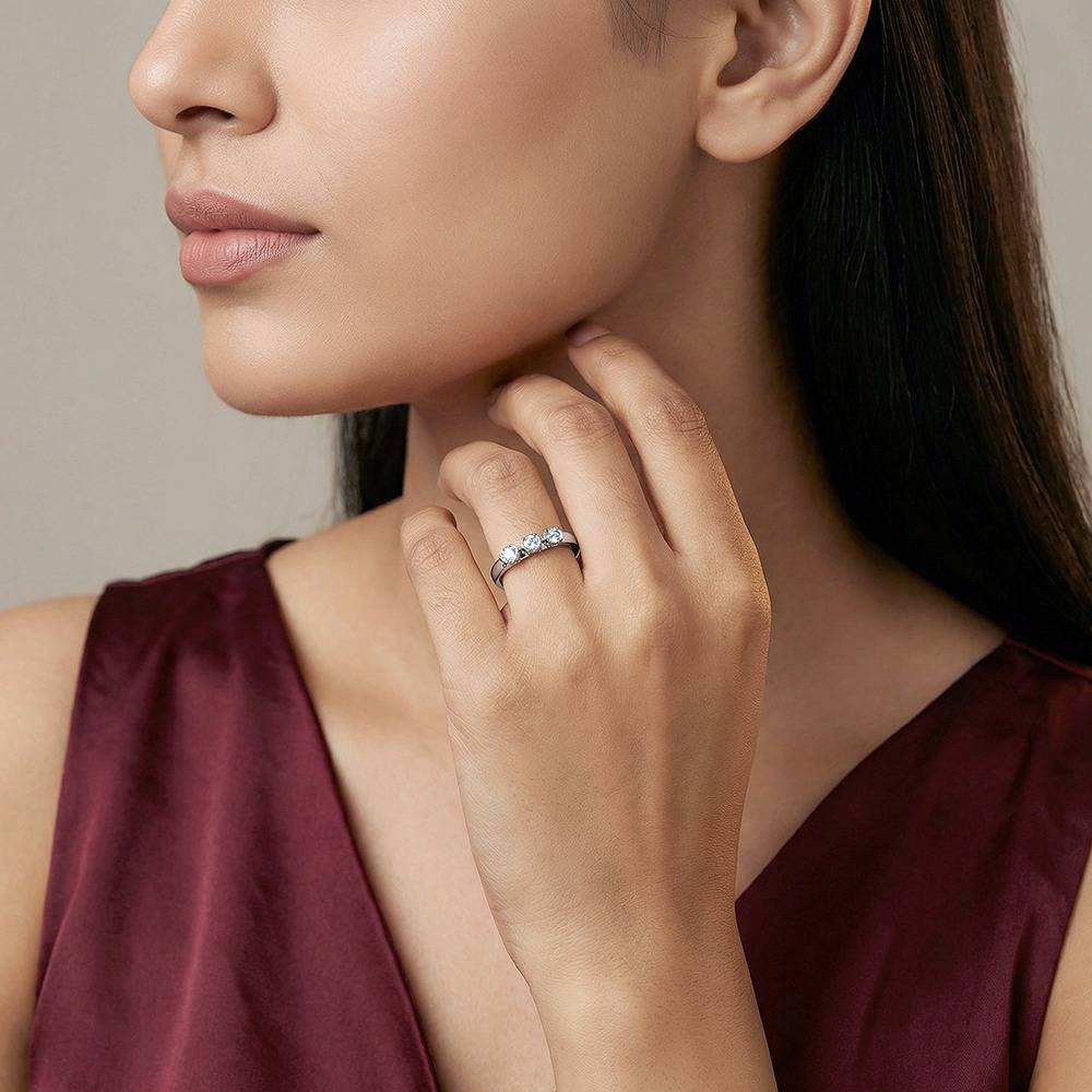Trinity Adjustable Ring, Adjustable, Indian - 12|Gifts For Women And Girls | With Certificate Of Authenticity And 925 : R03717