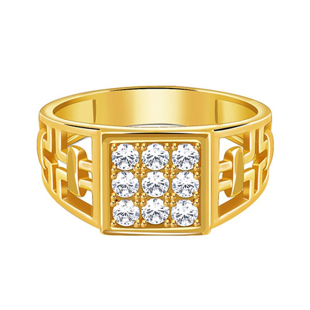 925 Silver Golden Matrix Cross Ring For Him,Fixed Size, Indian-20|Gifts For Men And Boys : R03826