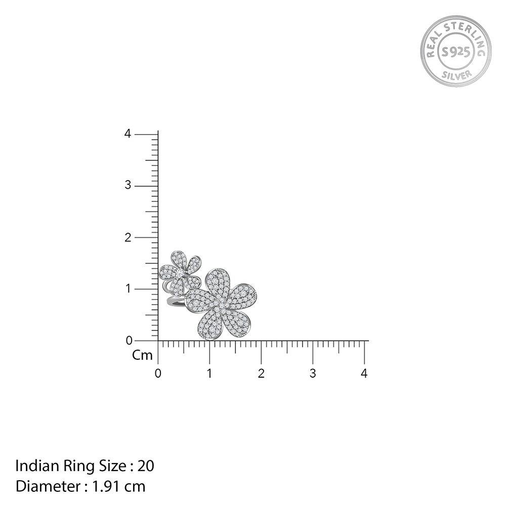 925 Silver Eleanor Ring,Fixed Size, Indian-20|Gifts For Women & Girls| With Certificate Of Authenticity And 925 Stamp : R03872