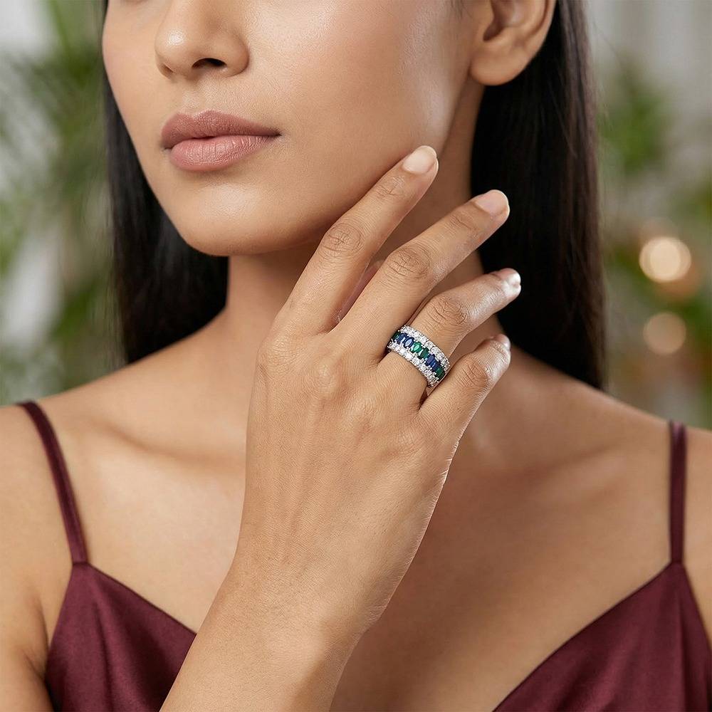 925 Silver Adelaide Pear Ring, Fixed Size, Indian-12|Gifts For Women & Girls| With Certificate Of Authenticity And 92 : R03875