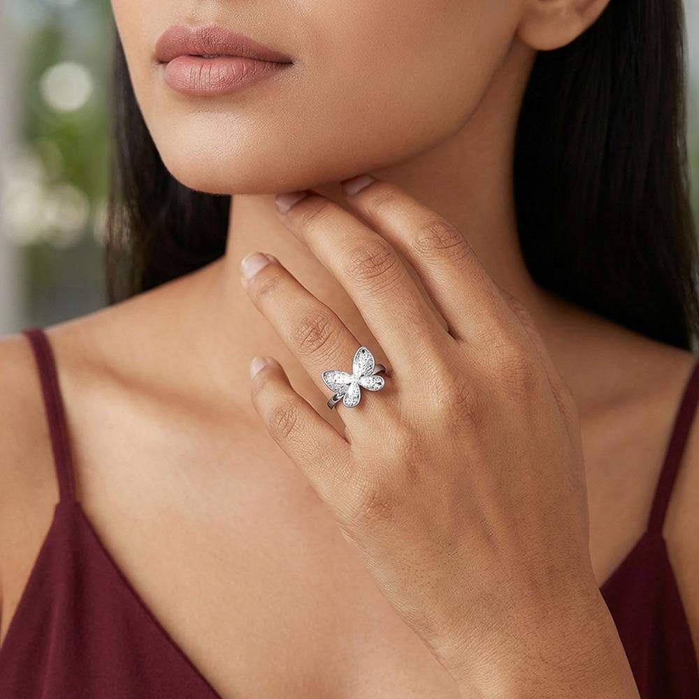 925 Silver Marie Metamorph Ring, Fixed Size, Indian-12|Gifts For Women & Girls| With Certificate Of Authenticity And  : R03876