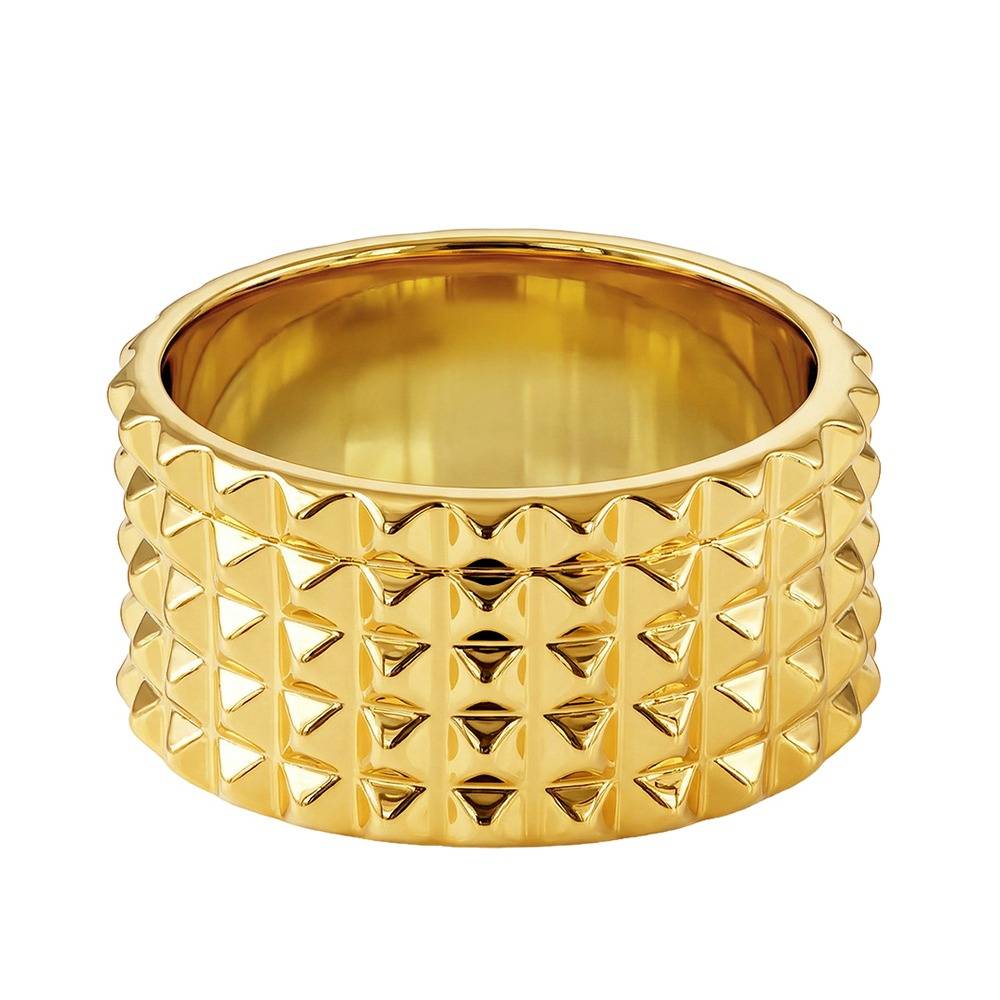 Golden Understated Icon Ring, Indian - 12|Gifts For Women And Girls | With Certificate Of Authenticity And 925 Stamp  : R03949