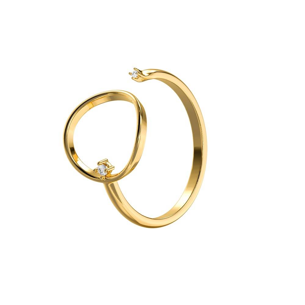 925 Silver Golden Halo Frame Ring |Gifts For Women And Girls | With Certificate Of Authenticity And 925 Stamp | 6 Mon : R03990