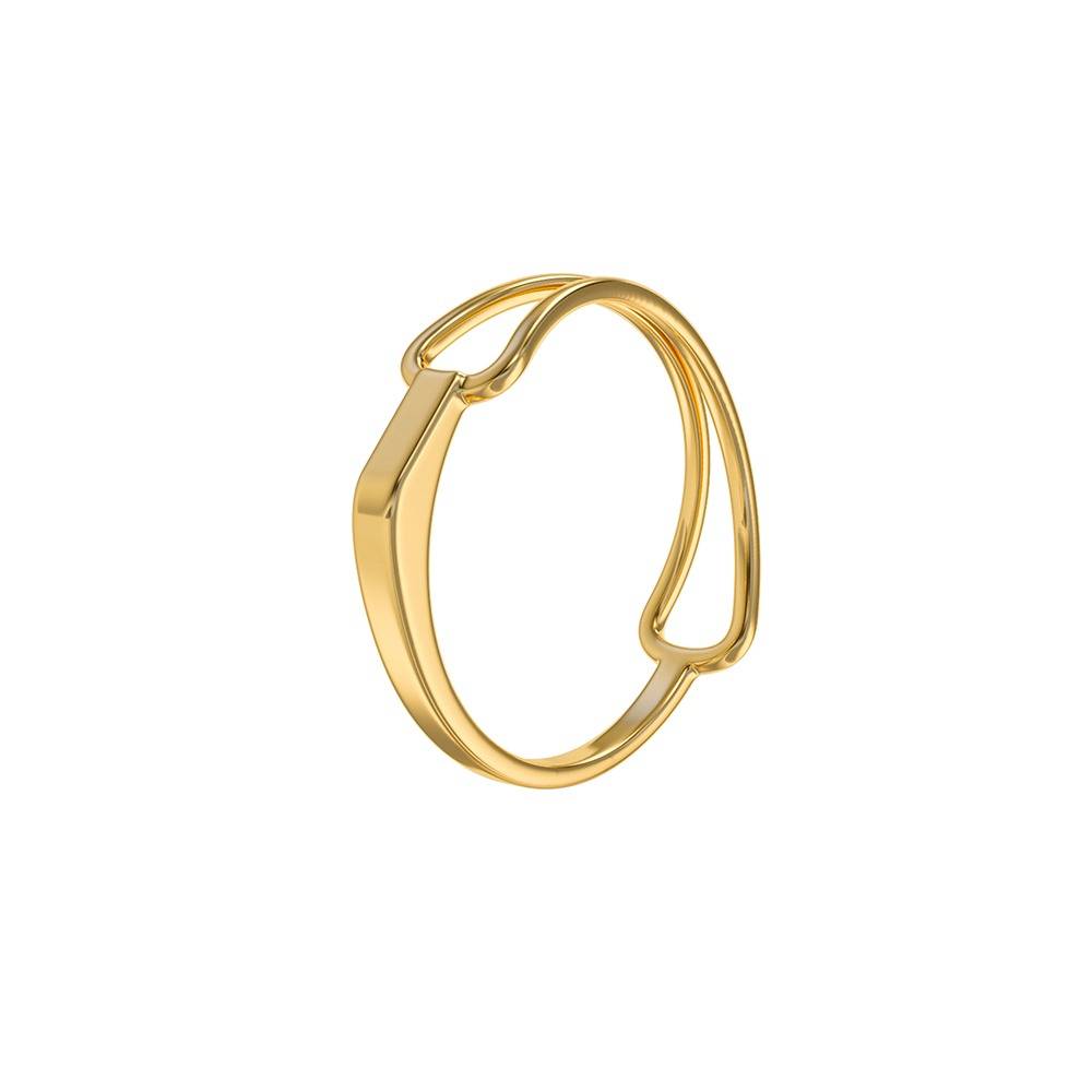 925 Silver Golden Frame Edge Ring|Gifts For Women And Girls | With Certificate Of Authenticity And 925 Stamp | 6 Mont : R03993