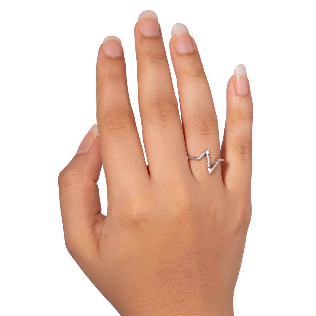 Lightning Bolt Lab Grown Diamond Ring : R21S10