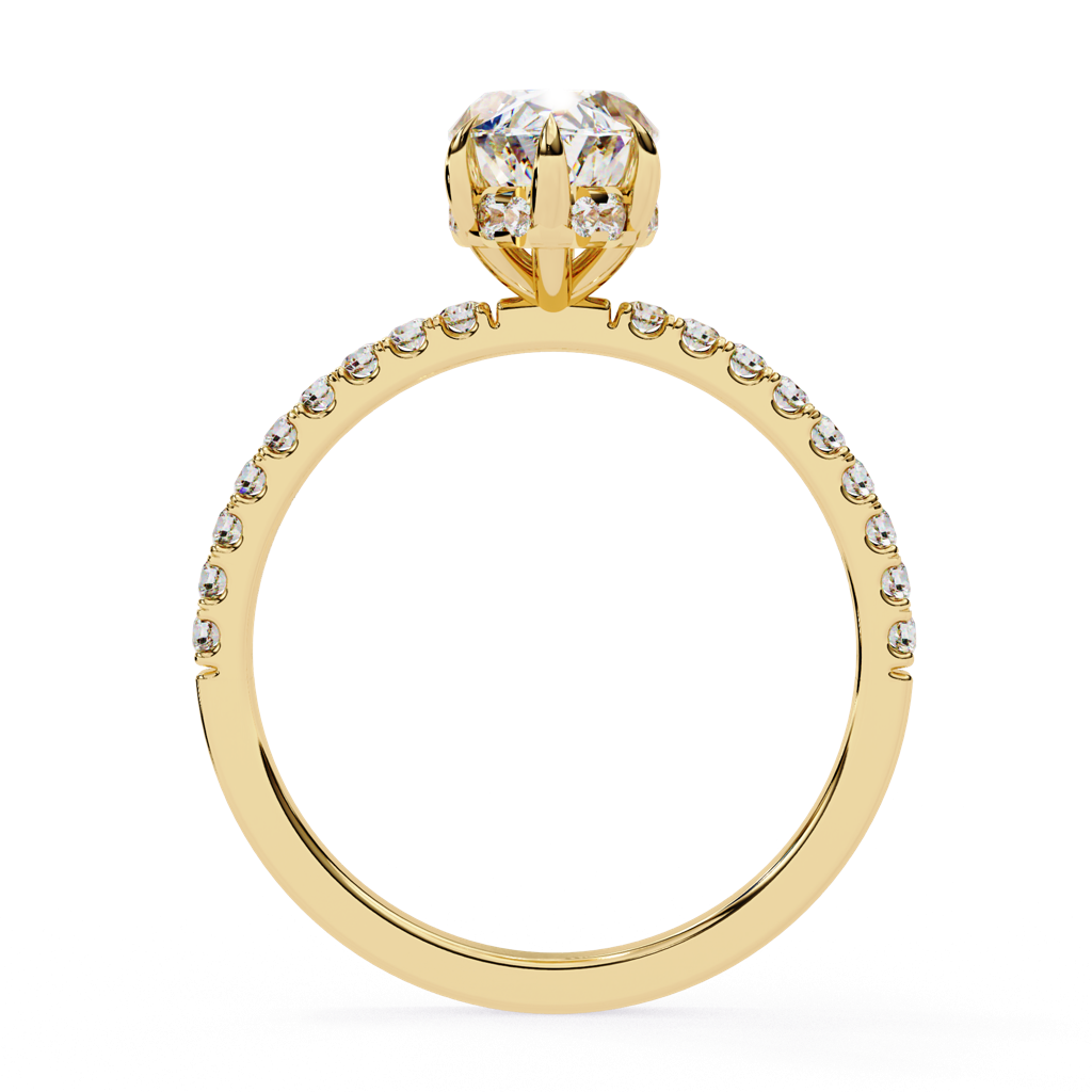 1.72Ct Marquise Cut Lab Grown Diamond Engagement Ring : ZY-024