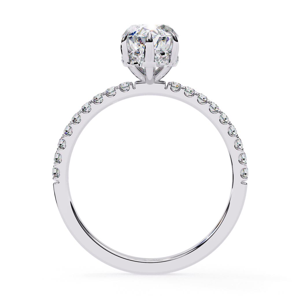 1.72Ct Marquise Cut Lab Grown Diamond Engagement Ring : ZY-024