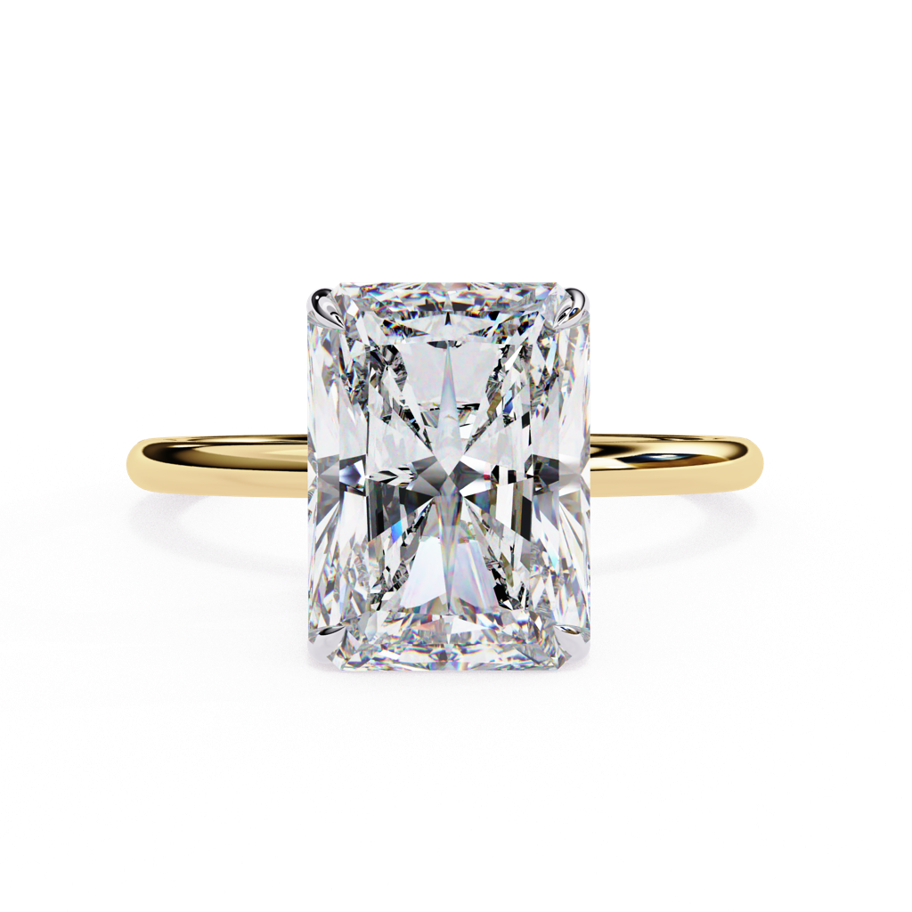 2.53Ct Radiant Cut Lab Grown Diamond Solitaire Ring : ZY-033