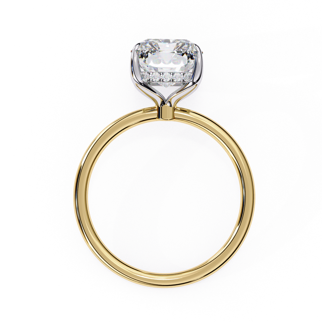 2.53Ct Radiant Cut Lab Grown Diamond Solitaire Ring : ZY-033