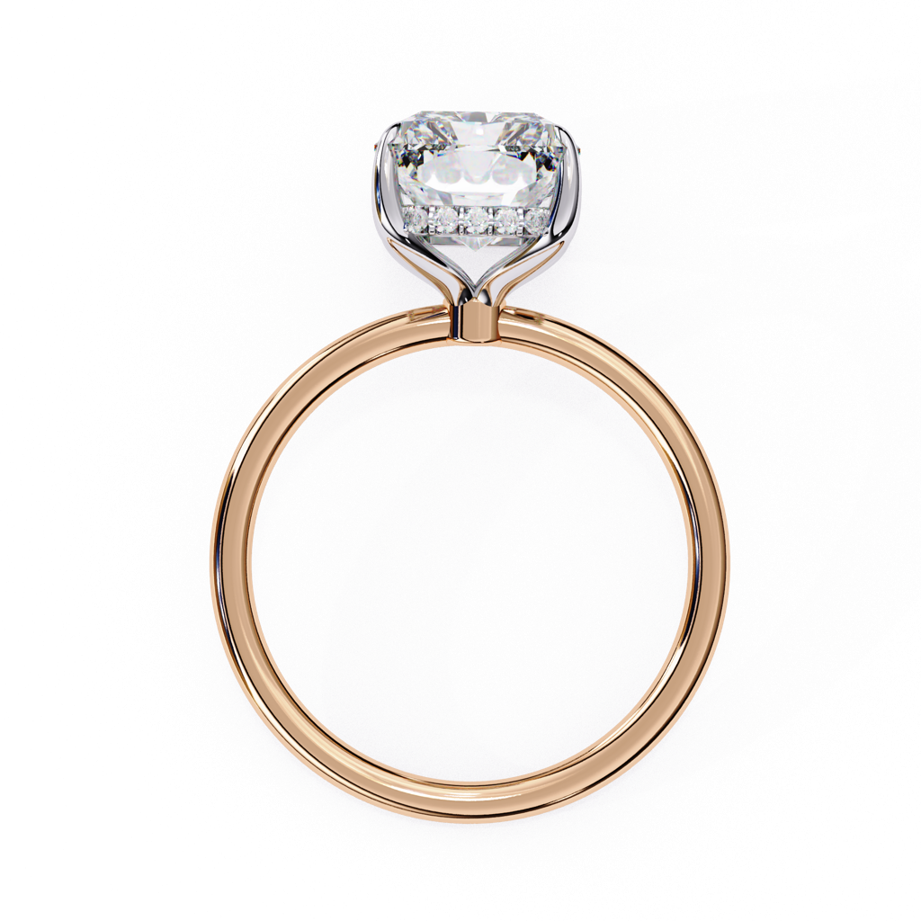 2.53Ct Radiant Cut Lab Grown Diamond Solitaire Ring : ZY-033