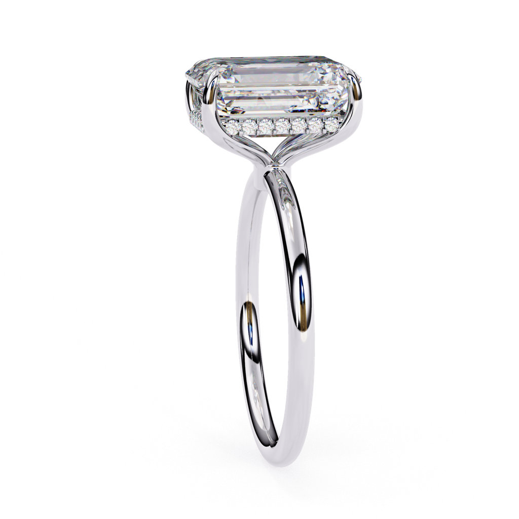 2.53Ct Radiant Cut Lab Grown Diamond Solitaire Ring : ZY-033