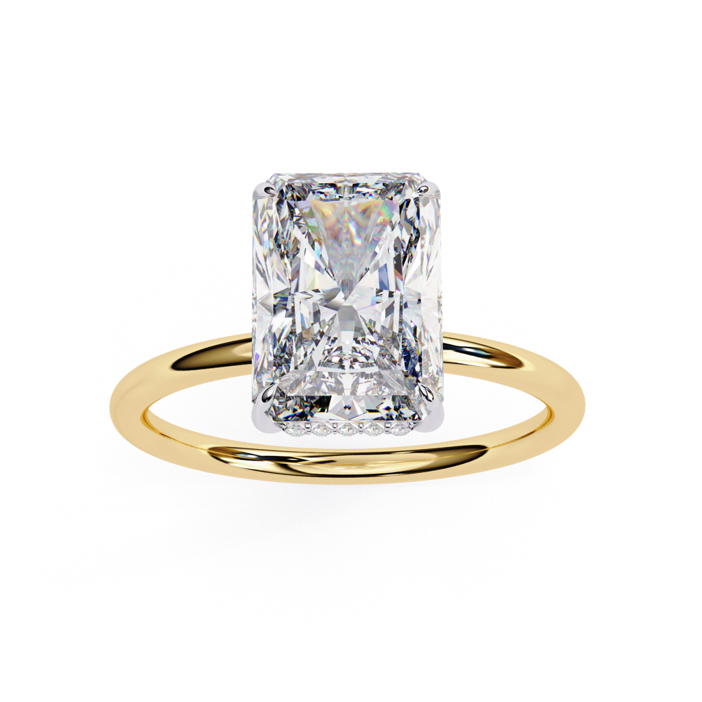 2.53Ct Radiant Cut Lab Grown Diamond Solitaire Ring : ZY-033