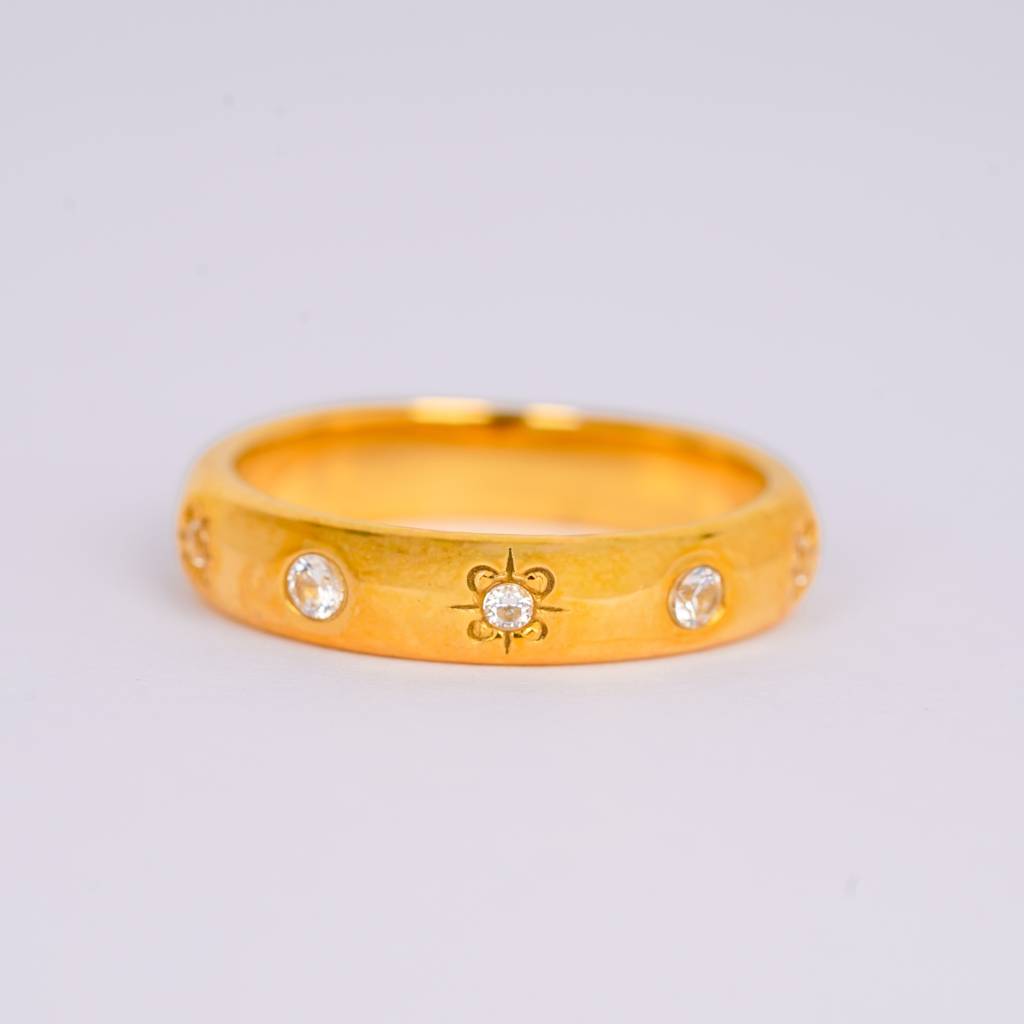 Astra Gold Starburst Ring : RG54