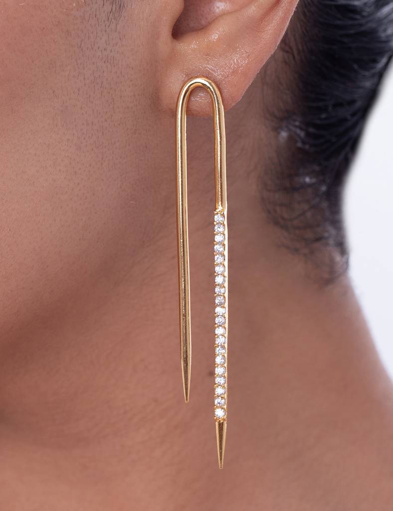 American Diamond Thread Earrings : H22-EA