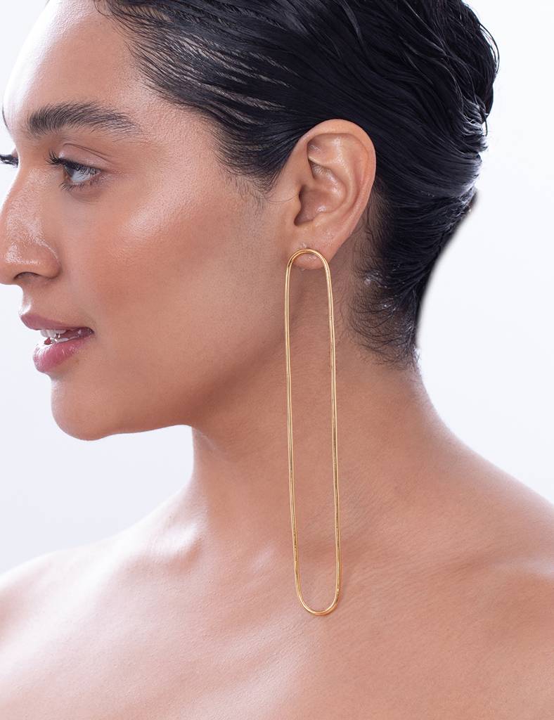 Elongated Oval Hoops : H21-EA