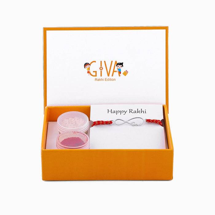 Silver Classic Infinity Rakhi : RK0373