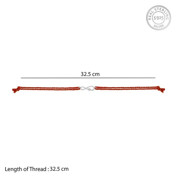 Silver Classic Infinity Rakhi : RK0373