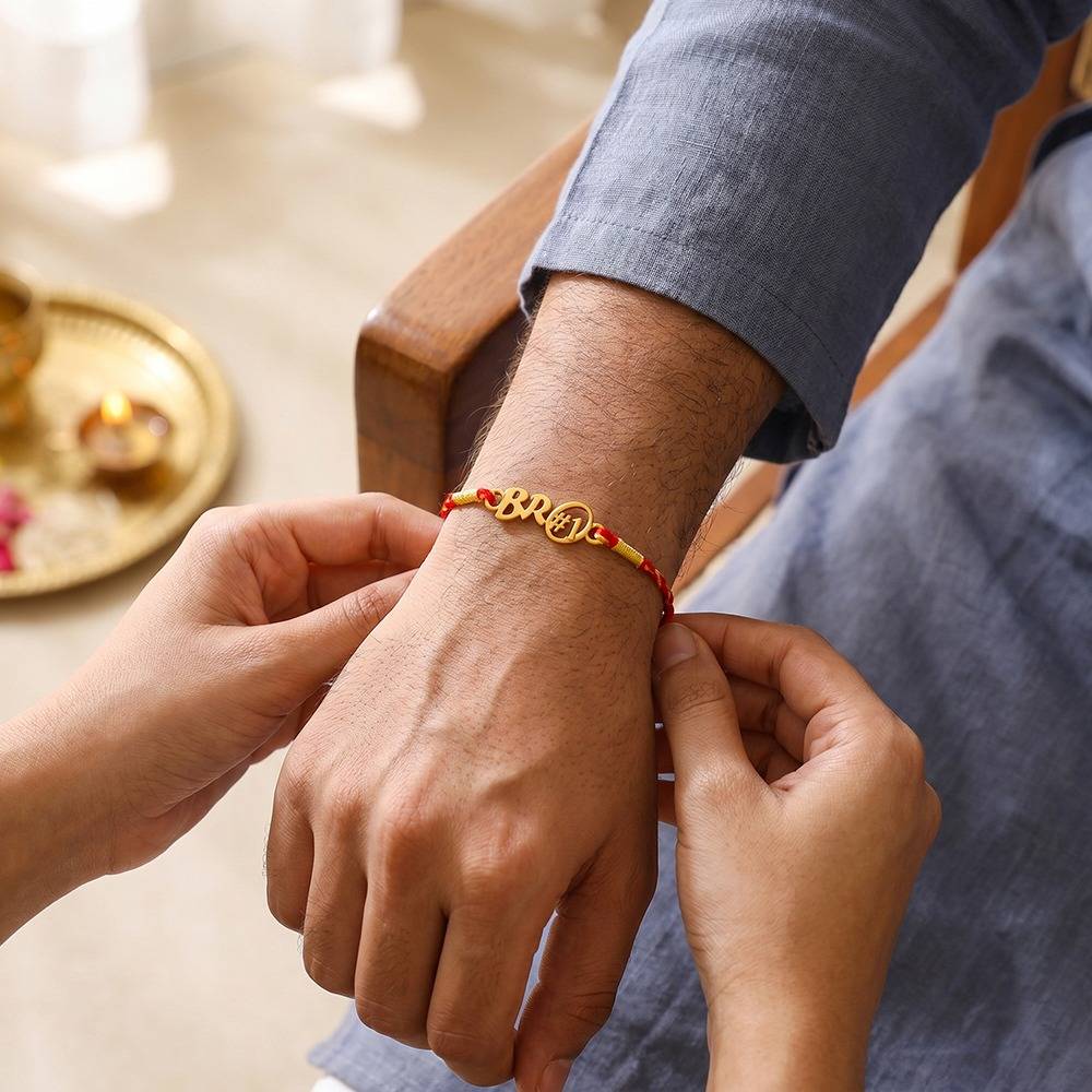 925 Silver Golden Bhai Rakhi Combo (Set Of 3)| Raksha Bandhan Rakhi For Couple | Gift For Couple | With Ce : RK040RK0307RK0399