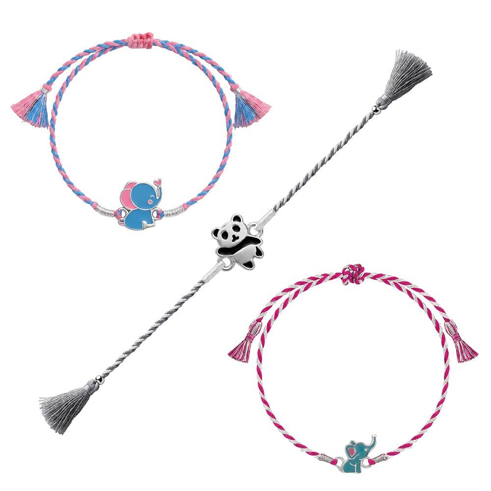 925 Silver Animal Kid'S Rakhi Combo (Set Of 3)| Raksha Bandhan Rakhi For Couple | Gift For Couple | With  : RK0452RK0115RK0247