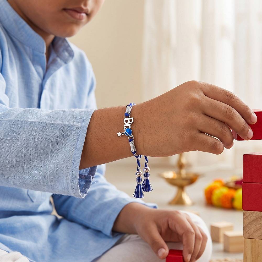 925 Silver Space Kids Rakhi Combo (Set Of 3)| Raksha Bandhan Rakhi For Couple | Gift For Couple | With Ce : RK0472RK0455RK0457