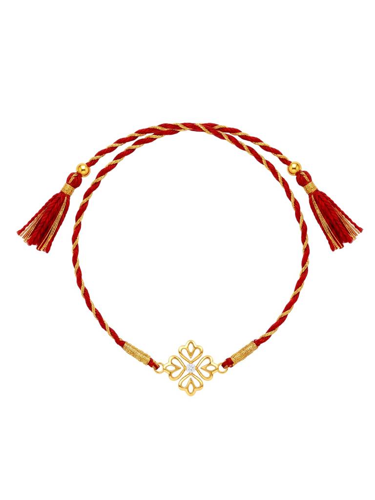 925 Silver Golden Chaturdala Padma Rakhi| Gifts For Men And Boys | With Certificate Of Authenticity And 925 Stamp : RK0630