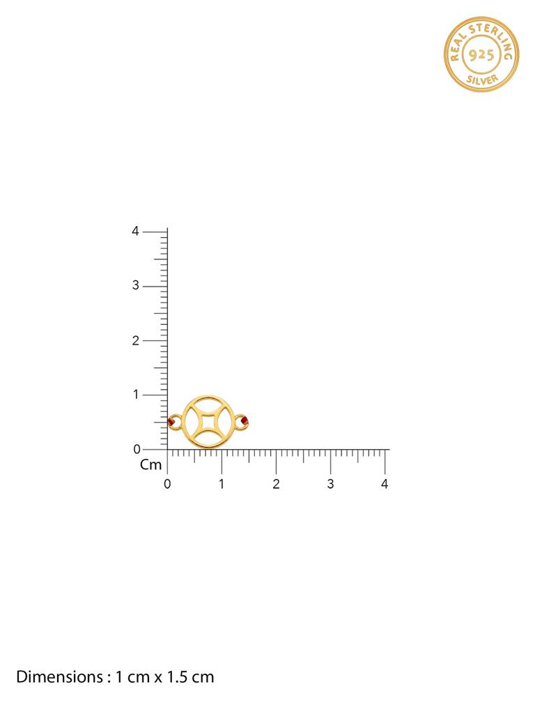 925 Silver Golden Kala Chakra Rakhi| Gifts For Men And Boys | With Certificate Of Authenticity And 925 Stamp : RK0636