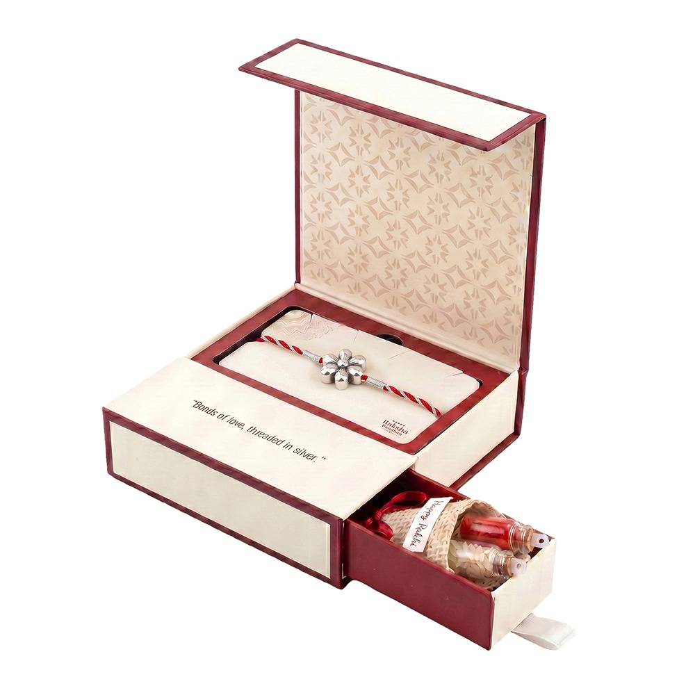 925 Silver Gulbahar Rakhi| Gifts For Men And Boys | With Certificate Of Authenticity And 925 Stamp : RK0649