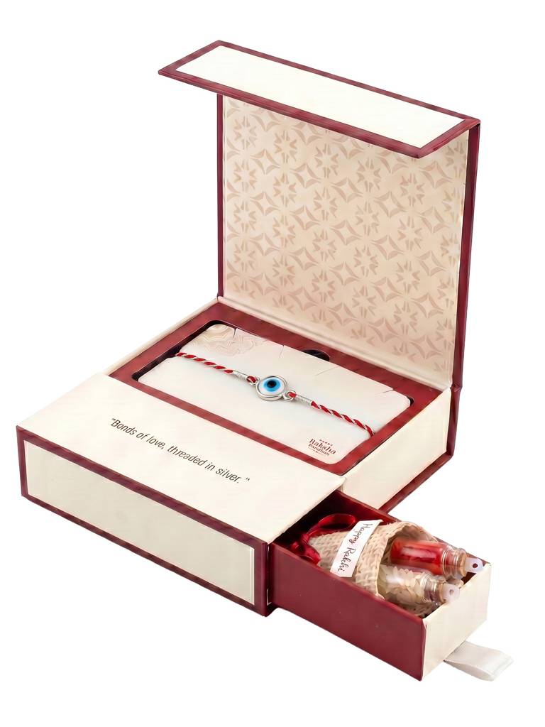 Silver Raksha Drishti Rakhi : RK0670