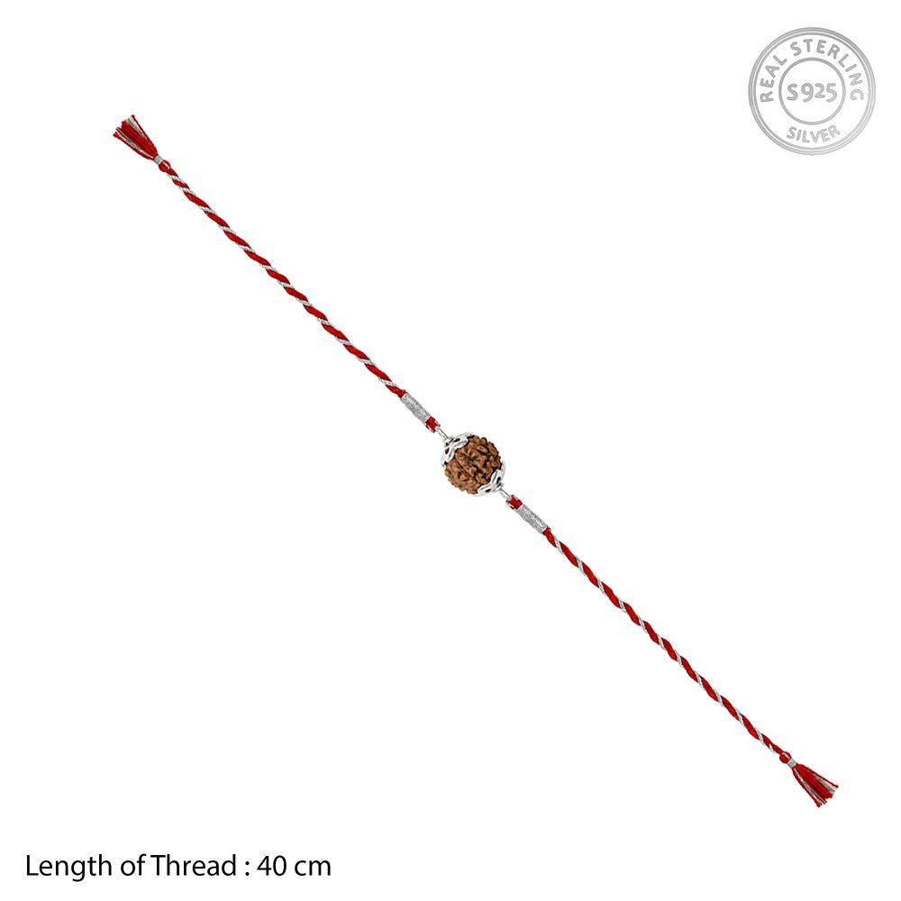 925 Silver Evil Eye Rudraksha Rakhi Combo (Set Of 3)| Raksha Bandhan Rakhi Combo | Gift For Men & Boys |  : RK0674RK0676RK0670
