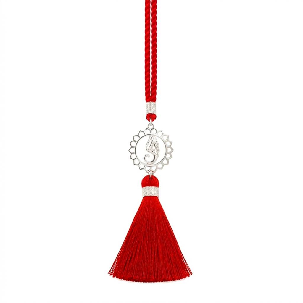 Lord Ganesha Silver Lumba Rakhi For Bhabhi (Signature) : RKH-10091-S