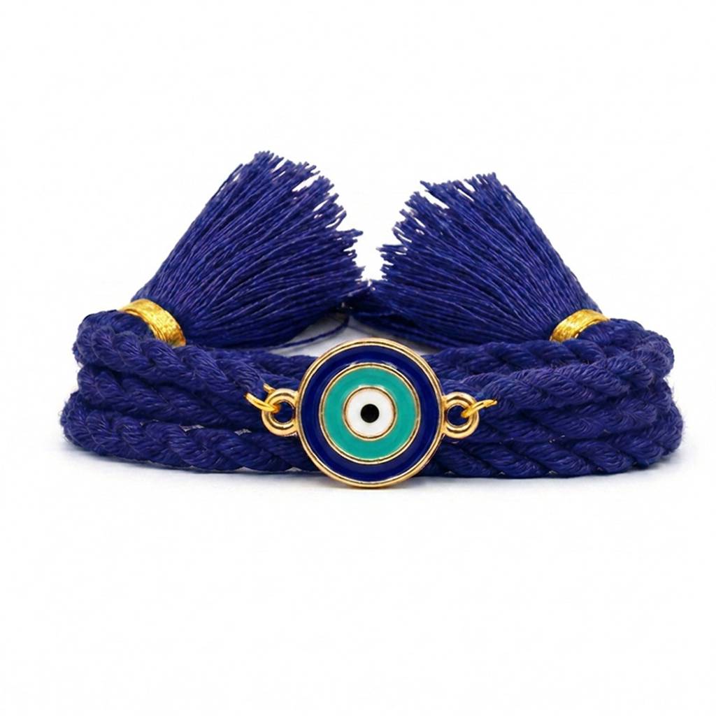 Evil Eye Kids Silver Rakhi : RKH-10117-G