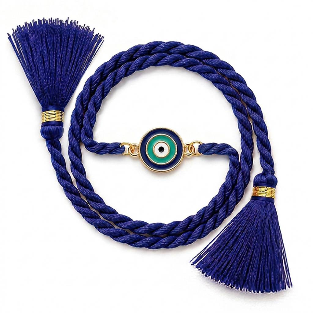 Evil Eye Kids Silver Rakhi : RKH-10117-G