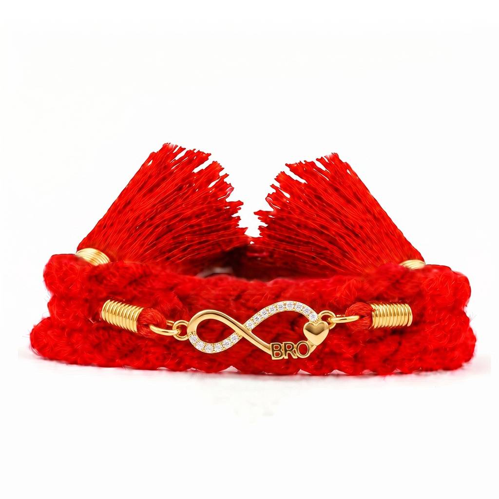 Infinity Bro Gold Plated Silver Rakhi (Signature) : RKH-10136-G