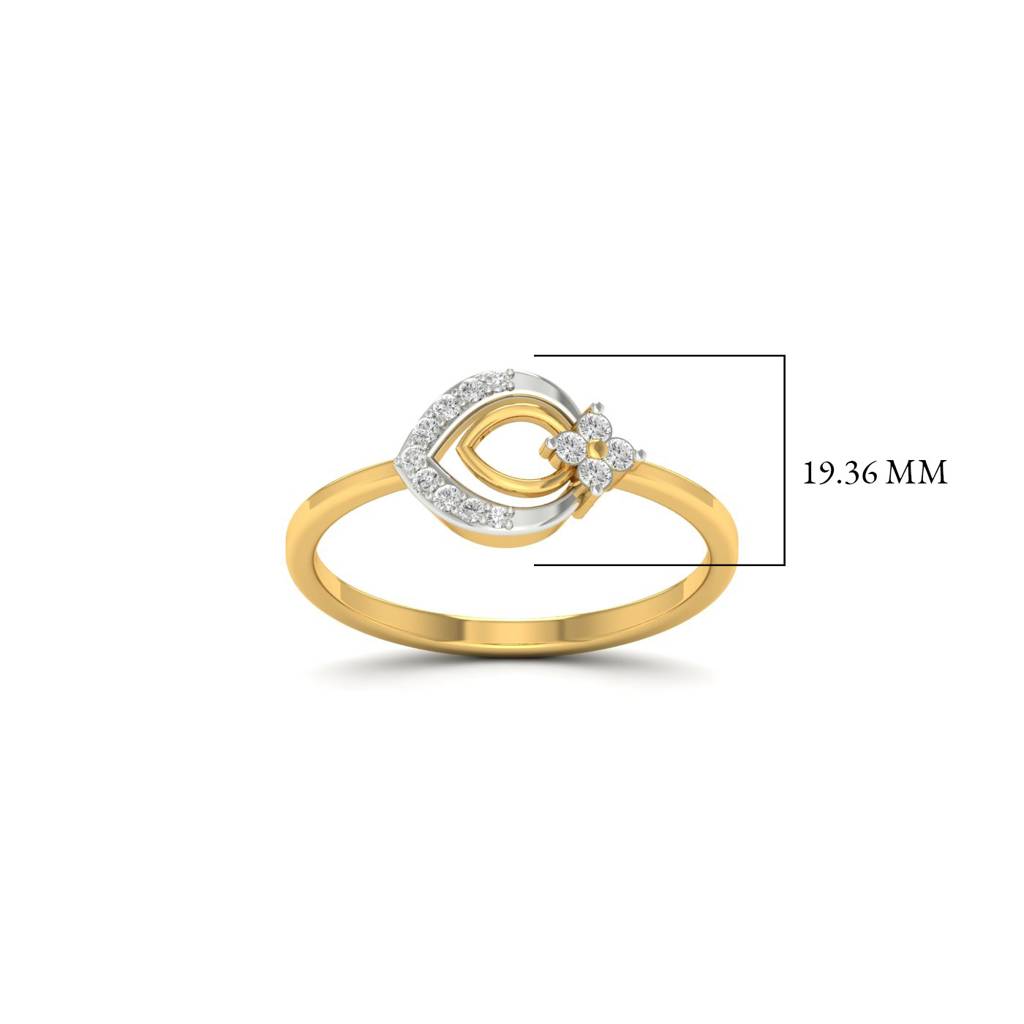 Dazzling Dewdrop Diamond Ring : RL-09526-M