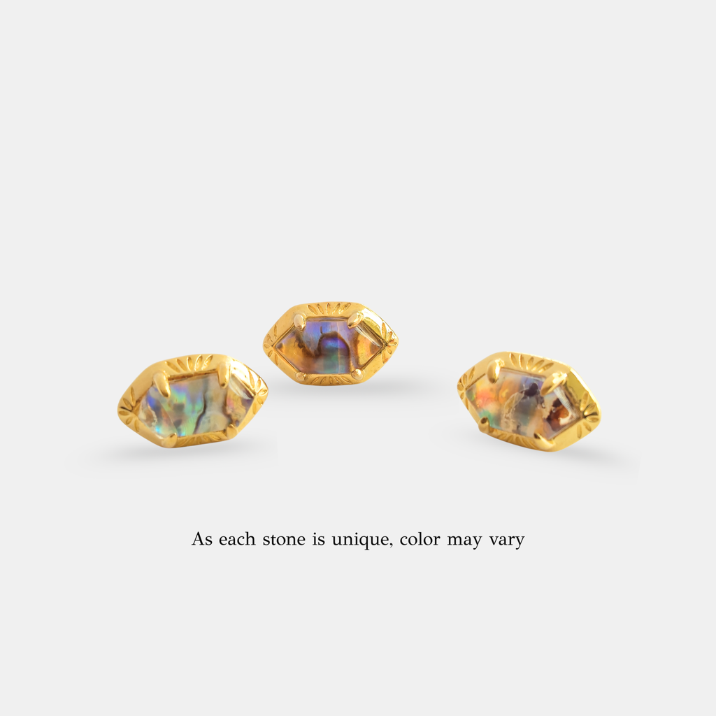 Whispers Of The Aurora Stud Earrings : ER-AURO26-YG-MLT