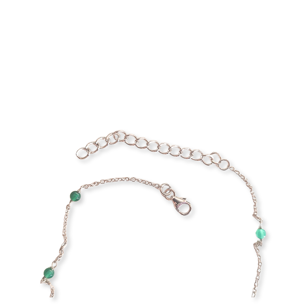 Green Mirage Pendant Necklace : NK-GM09-SL-GRN